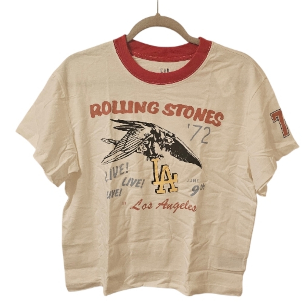 Multi-Coloured GAP Women's Rolling Stones Relaxed Graphic T-Shirt